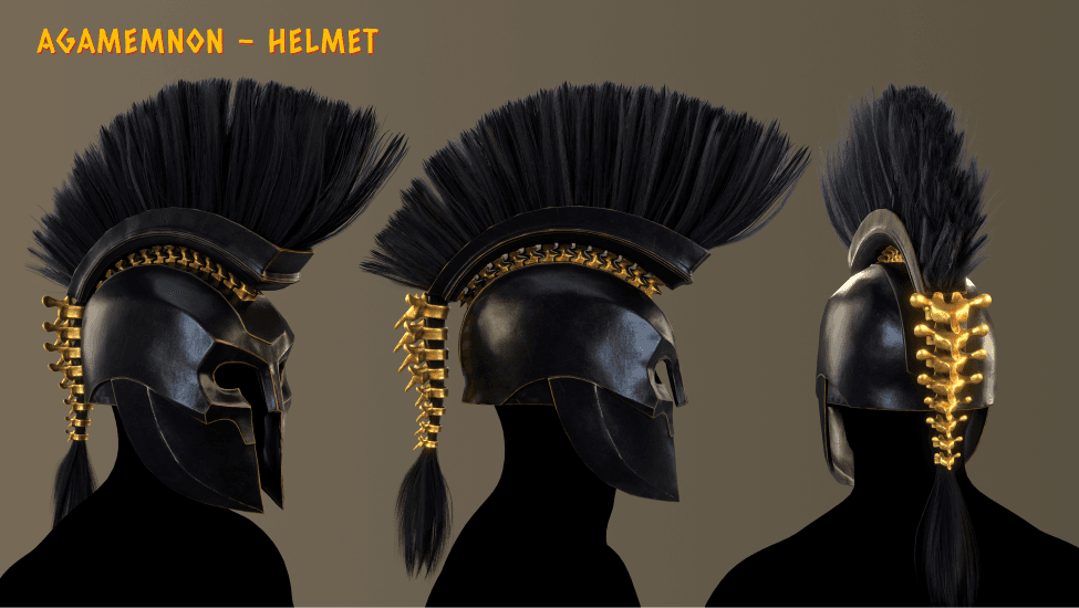 Odyssey Agamemnon Helmet - Game Ready 3D Asset