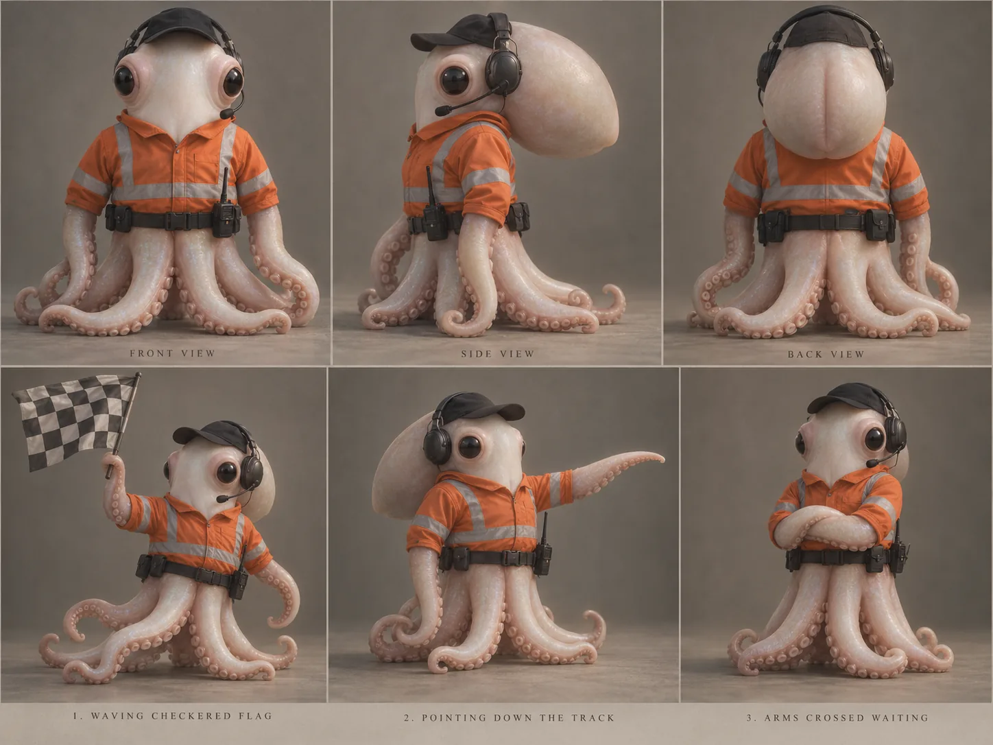 Race marshal (pearly white octopus) — 1
