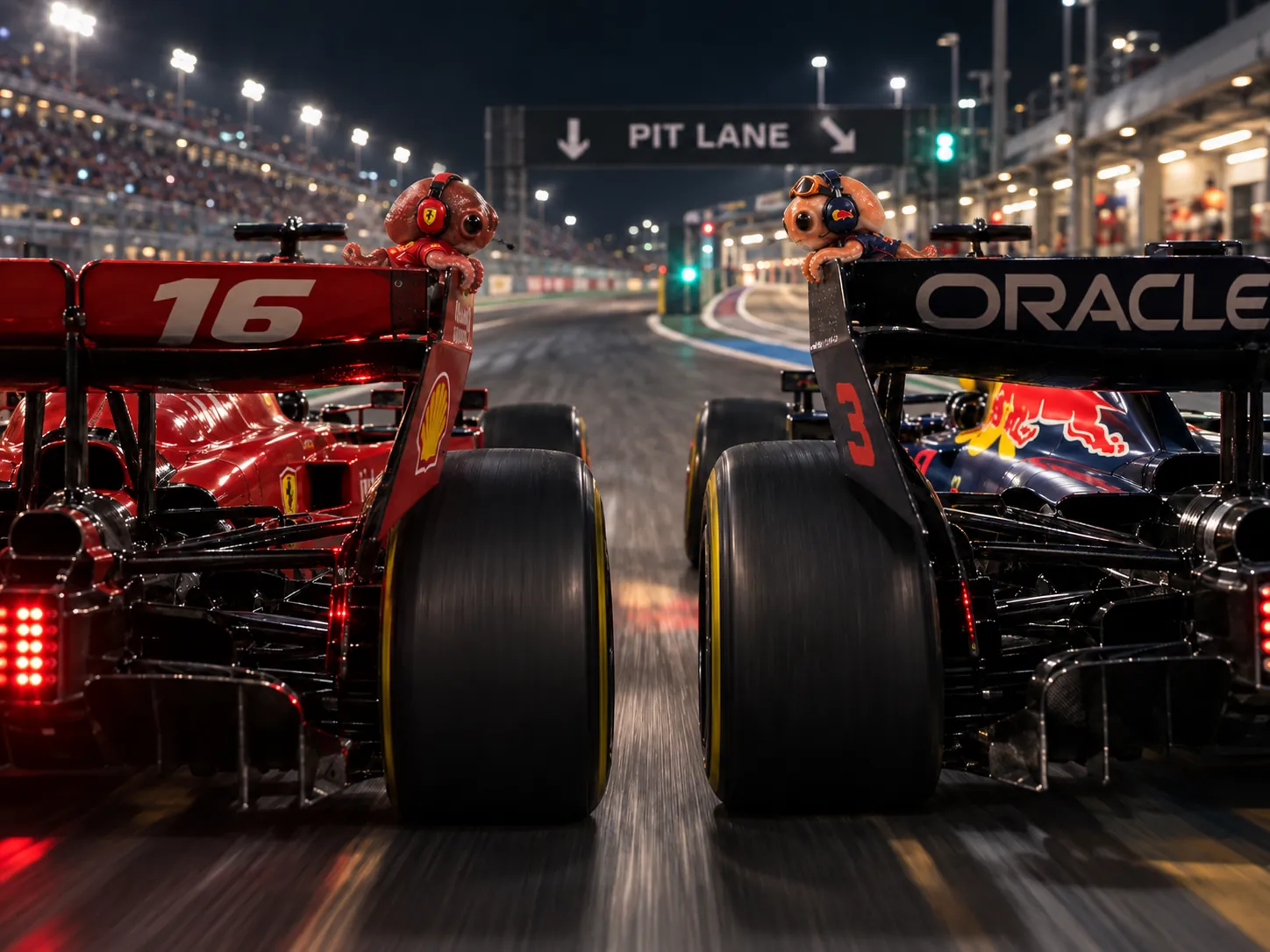 Into the pit lane — 1